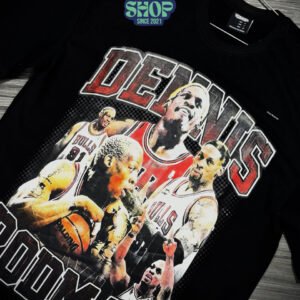 Camiseta The Bad Boy Dennis Rodman 91 Chicago Bulls Heritage