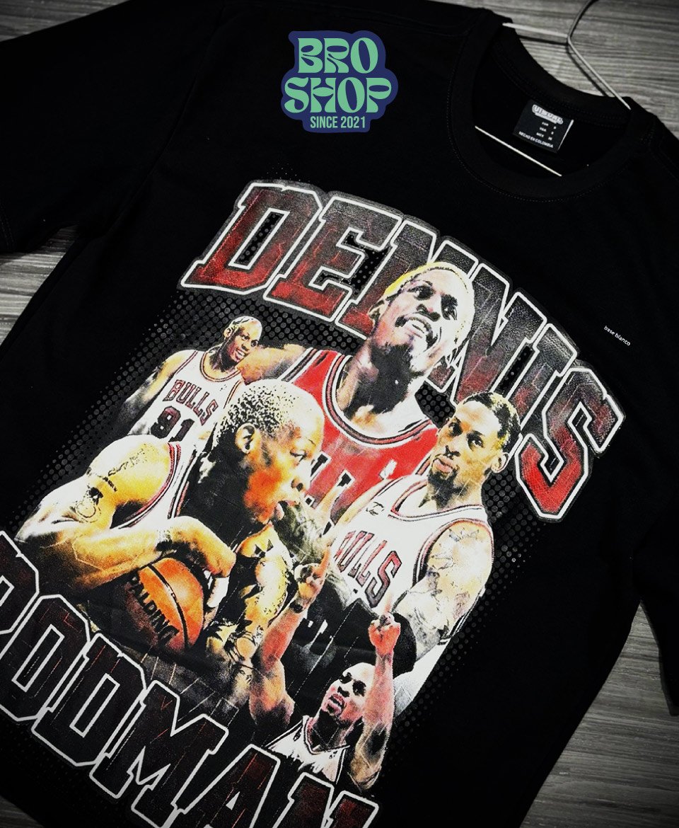 Camiseta The Bad Boy Dennis Rodman 91 Chicago Bulls Heritage