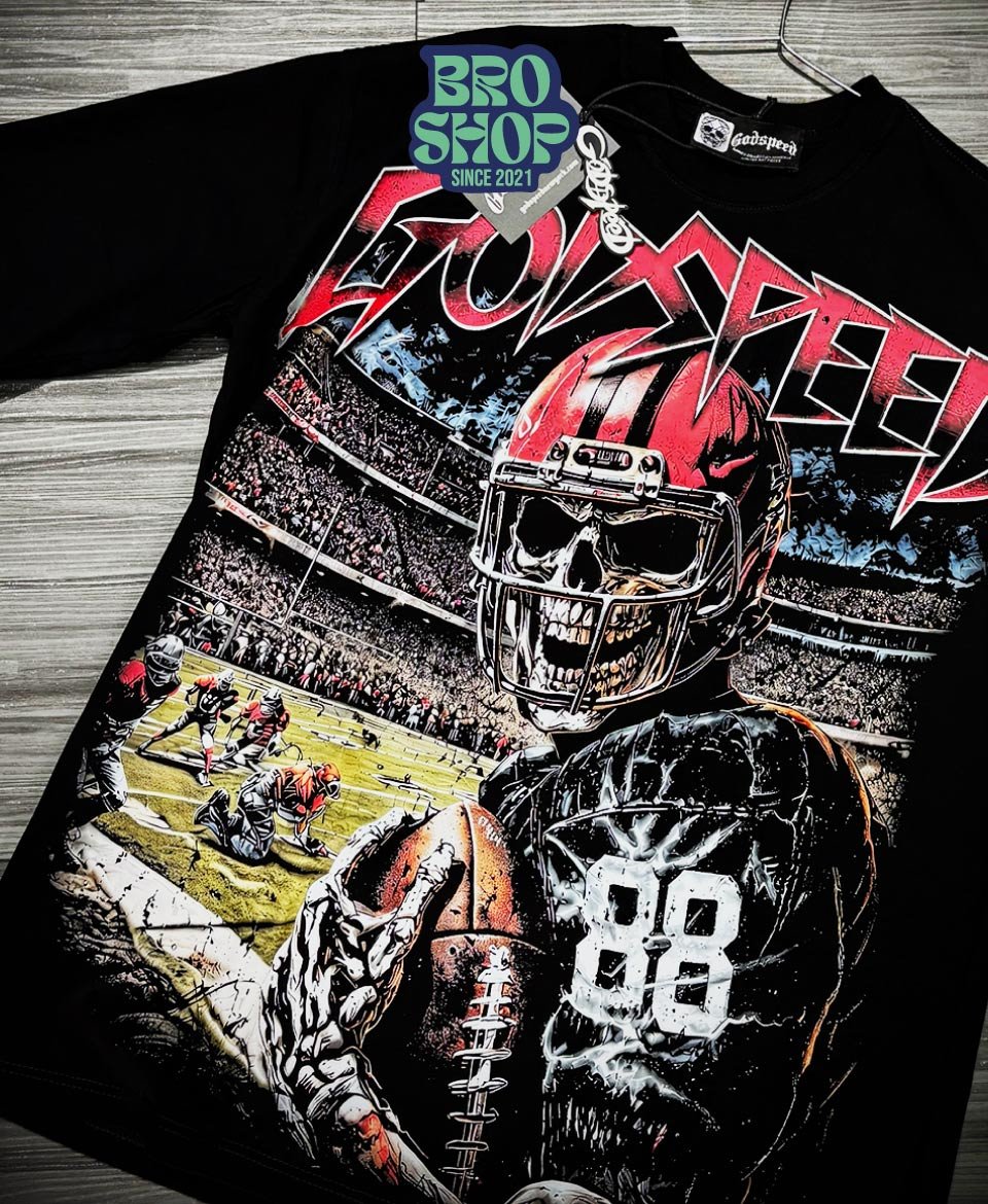 CAMISETA TEE GODSPEED BONE COLLECTOR CLEVELAND BROWNS EDITION VINTAGE BLACK