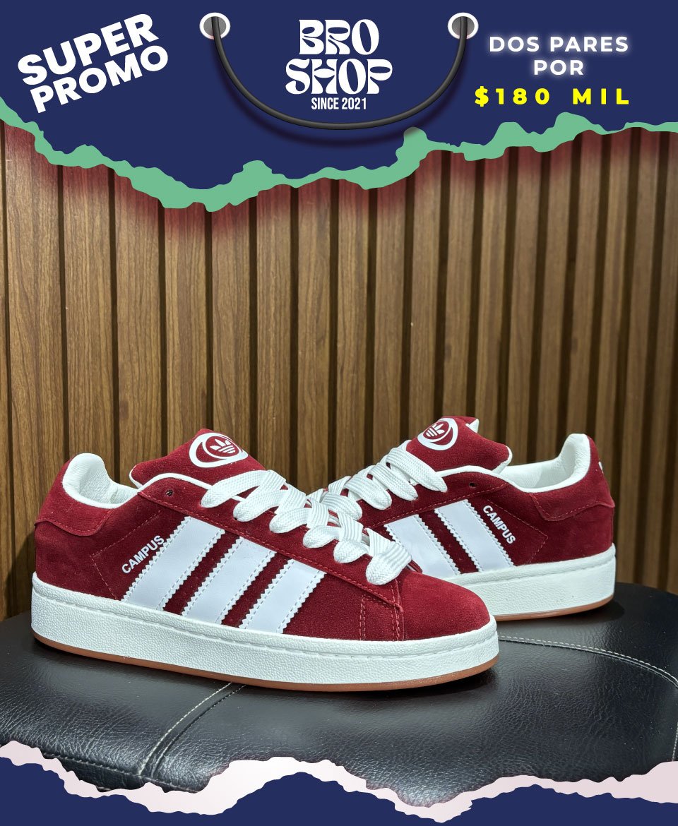 Adidas Campus 00s Burgundy White - Image 2
