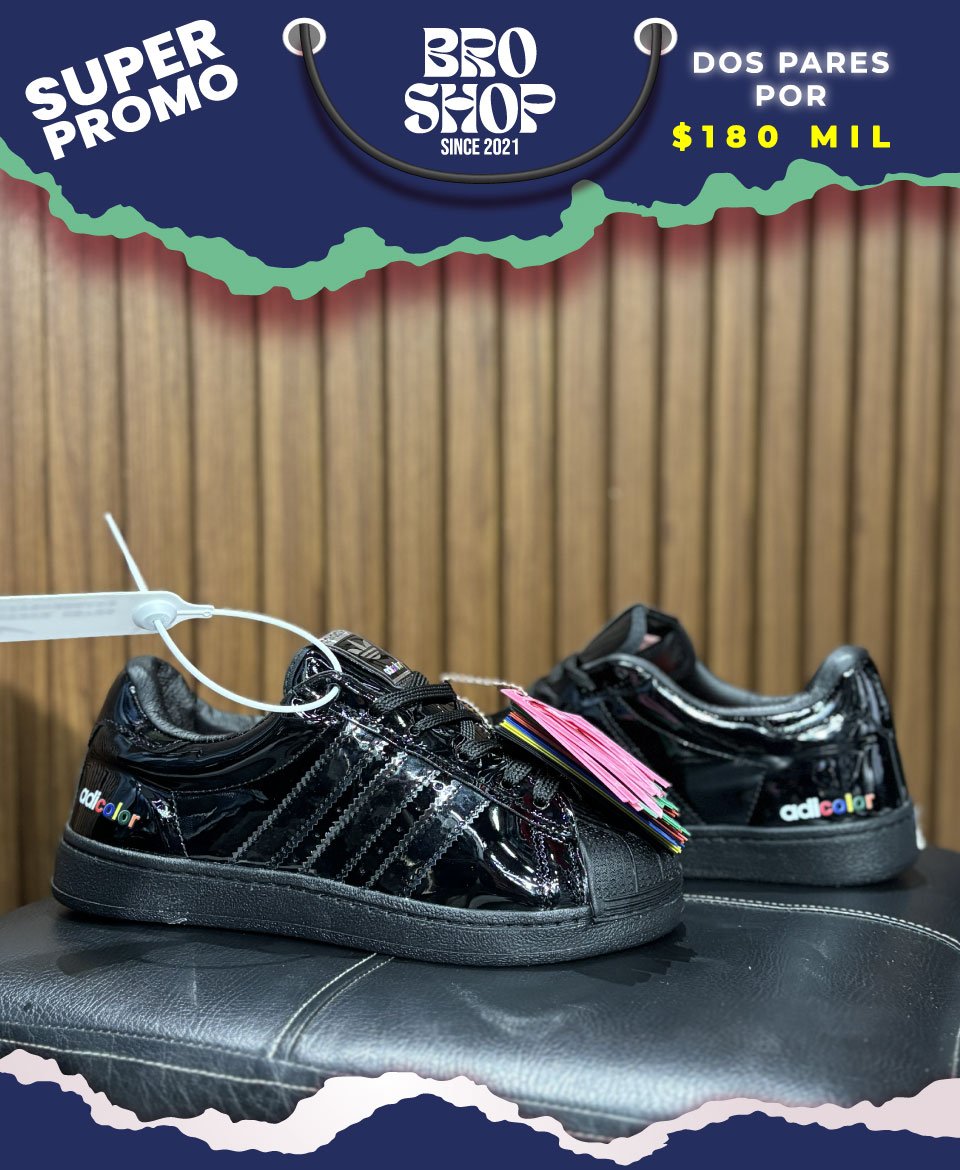 Adidas Superstar Adicolor Black Glossy Metallic