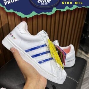 Adidas Superstar Adicolor White Blue Metallic