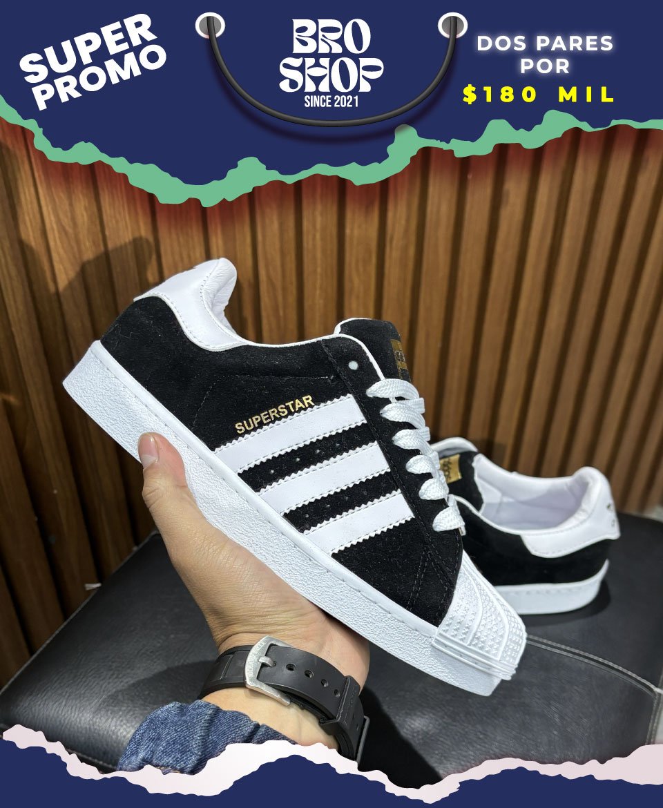 Adidas Superstar Black Suede Gold Label - Image 2
