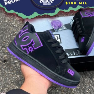 DC Shoes Court Graffik Black Purple -Nubuck Edition