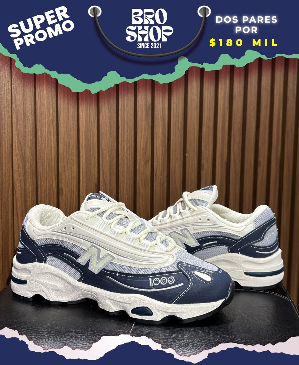 New Balance 1000 Navy Grey White - Image 2