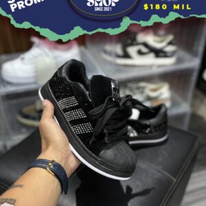 ADIDAS SUPERSTAR TRIPLE BLACK DELUXE STRASS EDITION