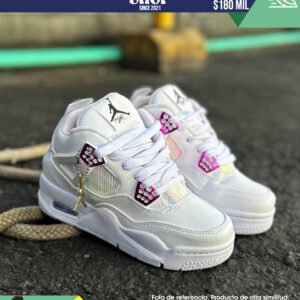 Air Jordan 4 Retro White Metallic Fuchsia & Iridescent