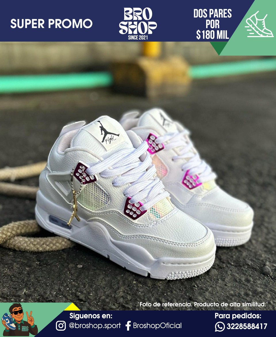 Air Jordan 4 Retro White Metallic Fuchsia & Iridescent