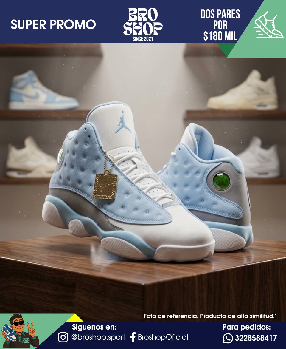 Air Jordan 13 Retro University Blue Ice Blue - Image 2