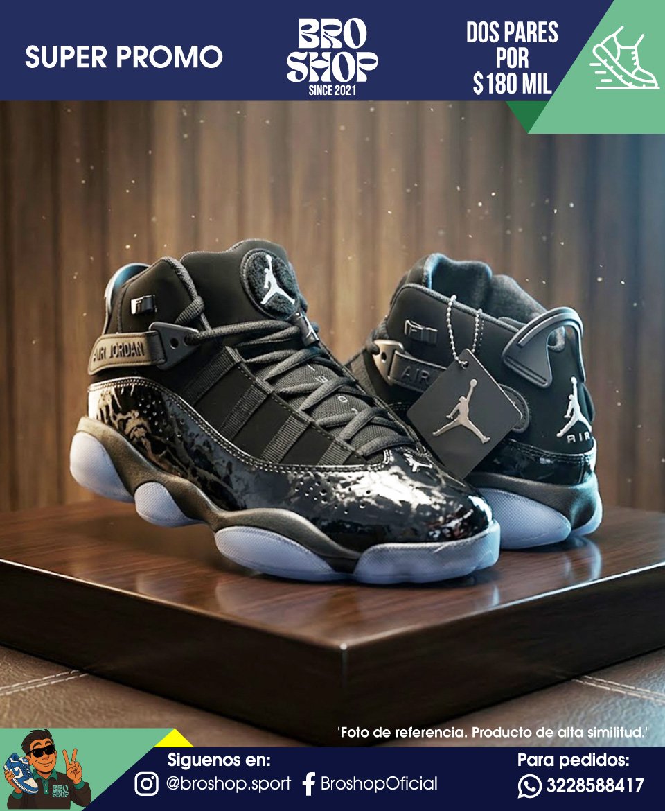 Jordan 6 Rings Triple Black - Image 3